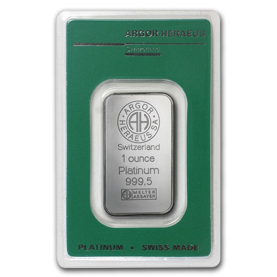 1 oz Platinum Bar - Argor-Heraeus (In Assay) 1 oz Platinum Bar - Argor-Heraeus (In Assay)